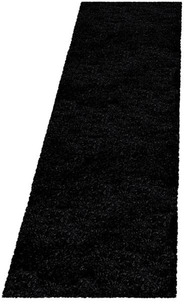 Hochflor Teppich Baquoa Läufer - 80x150 cm - Schwarz