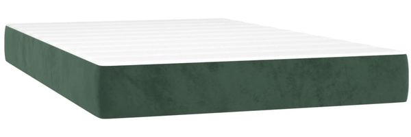 vidaXL Taschenfederkernmatratze Mittel Dunkelgrün 120x200x20 cm Samt 347771 Bild 2