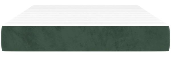 vidaXL Taschenfederkernmatratze Mittel Dunkelgrün 120x200x20 cm Samt 347771 Bild 3