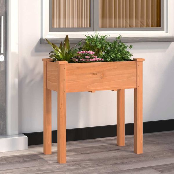 vidaXL Pflanzkübel mit Einsatz Braun 71x37x76 cm Massivholz Tanne 364231