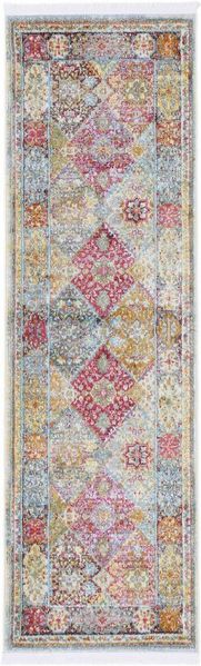 carpetfine Teppich Harleen, auch als Läufer, rund, Höhe: 8 mm, Vintage Look, Orient, mit Fransen, Wohnzimmer