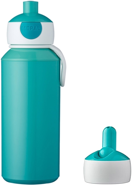 Mepal CAMPUS Pop-up Trinkflasche Set mit Flip-Up Ersatzdeckel türkis Bild 1
