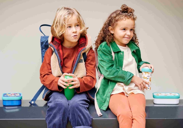 Mepal CAMPUS Pop-up Trinkflasche Set mit Flip-Up Ersatzdeckel türkis Bild 4