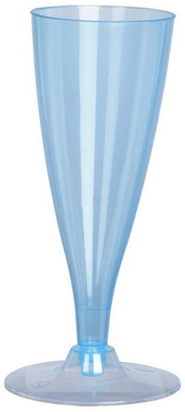 HAC24 Sektglas Plastik Sektglas 130 ml Champagnerglas Sektkelch Plastikglas, 16-tlg, Kunststoff, Wiederverwendbar