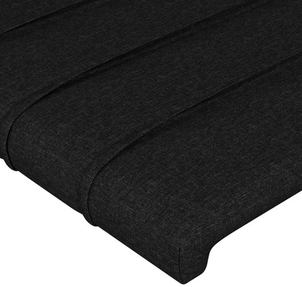 vidaXL Polsterbett mit Kopfteil Stoff Schwarz 140x200 cm Bild 10