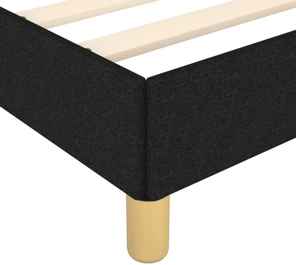 vidaXL Polsterbett mit Kopfteil Stoff Schwarz 140x200 cm Bild 9