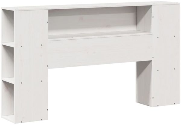 vidaXL Massivholzbett mit Regal ohne Matratze Weiß 140x190 cm Kiefer 3323072 Bild 7