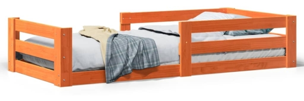 vidaXL Massivholzbett ohne matratze Wachsbraun 80x160 cm kiefernholz 855692