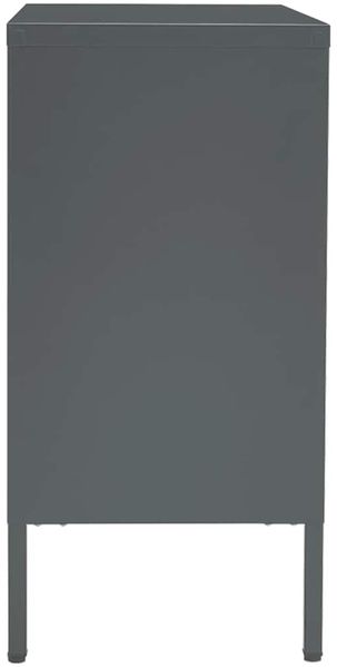 Sideboard, Kommode Anthrazit 75x35x70 cm Stahl und Hartglas j940p Bild 4