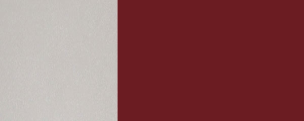 XL Küchenhängeschrank Rimini 60x96cm 1-türig matt Farbe: RAL 3004 purpurrot matt / grau RI-W4/60/1