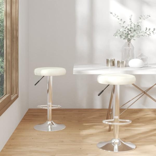 vidaXL Barhocker 2 Stk. Creme Kunstleder 333101