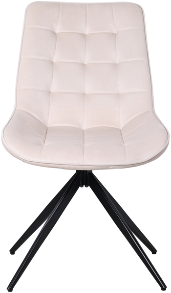 HOMAVO 2er Set 'YZ4' Esszimmerstuhl mit Drehfunktion, 360° drehbar, Samt weiß, 53 x 62 x 85,5 cm Bild 5