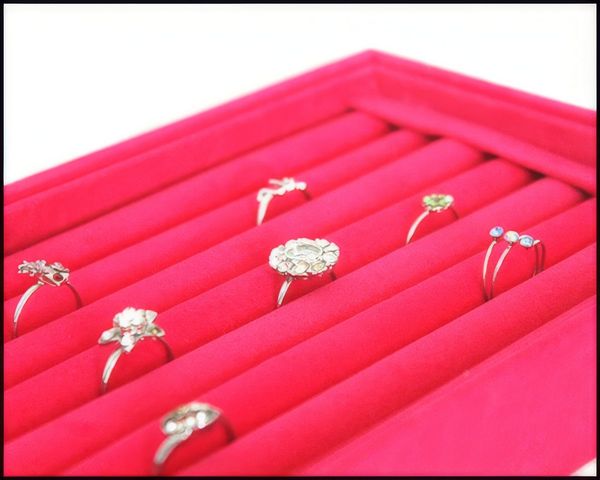 Yudu Schmucketui Samt Ringkasten Schmuckkasten – Elegantes Vorlagebrett für Ringe