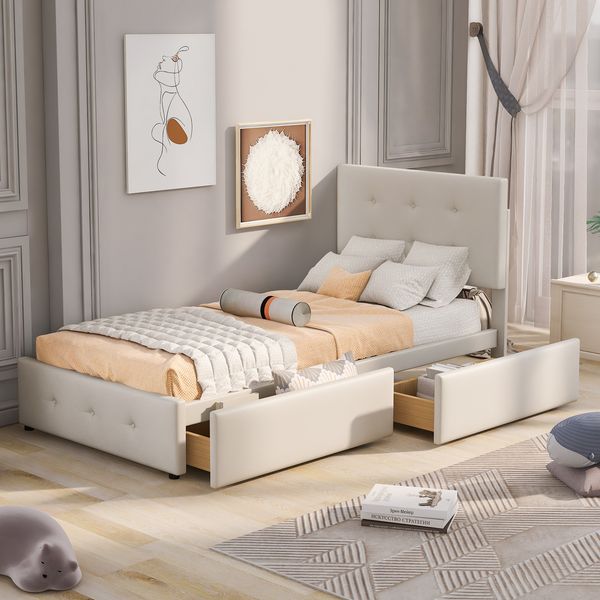 Polsterbett 90x200 cm aus Samt mit Stauraum – klassisches Design für Kinder, Jugend und Gäste