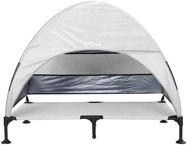 vidaXL Hochgelegtes Hundebett Silber Grau 127 x 81 x 108 cm 42008222 Bild 4