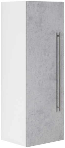 Hochschrank SANTINI 100cm weiss matt mit Tür Beton : Beton