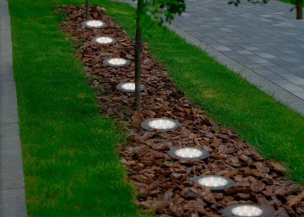 näve LED Solarleuchte Kian - Solar-Erdspieß Wegeleuchte Gartenlampe, LED fest integriert, Warmweiß, Solar-Boden-Erdspieß, Set, Solar-Lampe, Bodenleuchte, Gartenstrahler