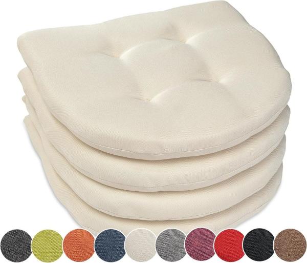 sunnypillow Stuhlkissen 4er Set Auflage 40x40 für Stühle, Bänke in Haus und Garten dick 5cm, Sitzkissen Sitzauflage Stuhlauflage Gartenkissen Esszimmerstuhl