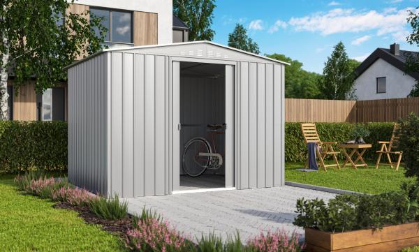 Globel Gerätehaus Tower 108, silber metallic