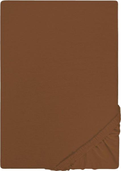 Castell Jersey-Stretch-Spannbetttuch 0077113, chocolate, 1x 90x190 cm - 100x200 cm