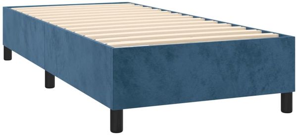 vidaXL Boxspringbett mit Matratze & LED Dunkelblau 90x190 cm Samt 3136219 Bild 5