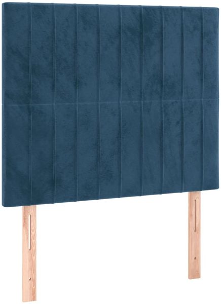 vidaXL Boxspringbett mit Matratze & LED Dunkelblau 90x190 cm Samt 3136219 Bild 7