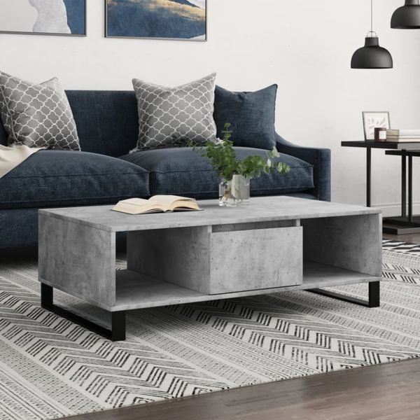 vidaXL Couchtisch Betongrau 104x60x35 cm Holzwerkstoff 827096