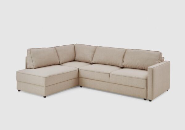 ATLANTIC home collection Eckgarnitur Chill, inkl. Schlaffunktion (ca. 135x230 cm), inkl. Bettkasten, frei im Raum stellbar, Wellenunterfederung, Ecke Links