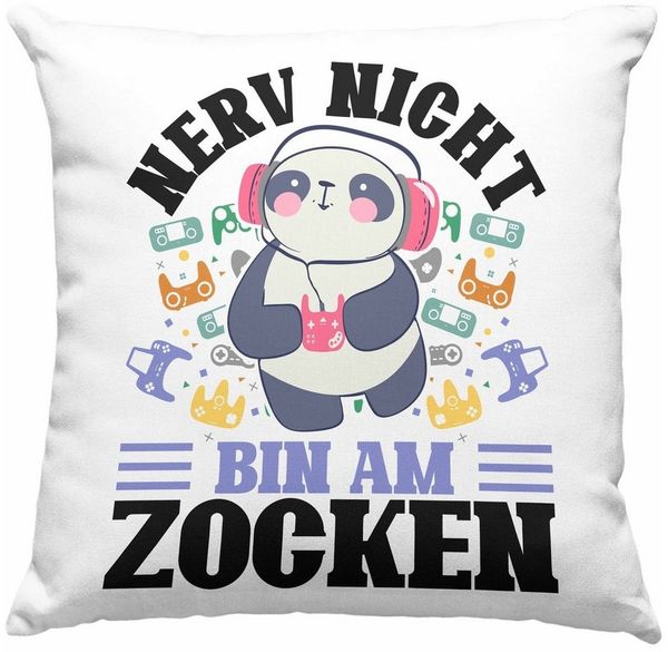 Trendation Dekokissen Trendation - Zocker Kissen Geschenk Gamer Geschenkidee Lustiger Spruch