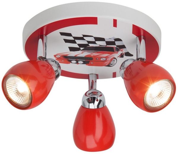 Brilliant Leuchten No. G56134-71 LED Spotrondell Racing 3-flg GU10 rot weiß