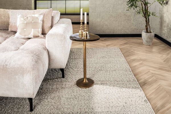 KAWOLA Beistelltisch DARI XL Glas gold 60 x 33 x 38 cm