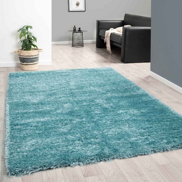 Vimoda Hochflor-Teppich Shaggy Teppich Wohnzimmer Extra Weich Einfarbig, Rechteckig, Höhe: 40 mm, langflor Läufer Premium Qualität