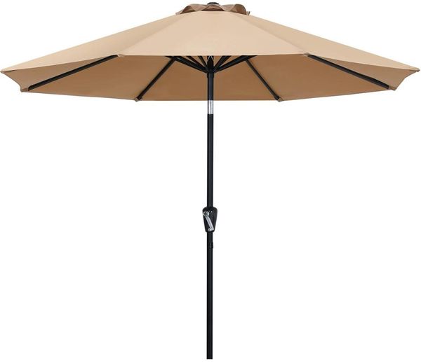 ABCCANOPY Sonnenschirm 230cm UPF 50+ knickbar wasser- und winddicht stabil Kaki
