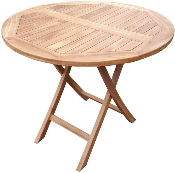 deVries Teakholz-Gartentisch Woodie - ø 90 cm