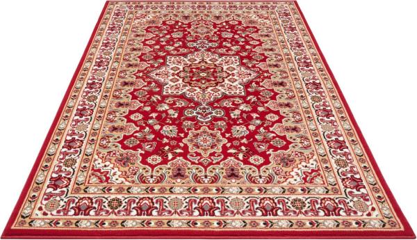 Orientalischer Kurzflor Teppich Parun Täbriz Rot - 80x150x0,9cm