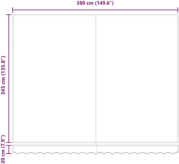 vidaXL Ausziehbare Markise Orange und Braun 400 x 350 cm 3330741 Bild 12