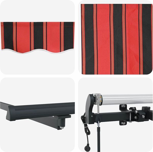 vidaXL Ausziehbare Markise Orange und Braun 400 x 350 cm 3330741 Bild 8