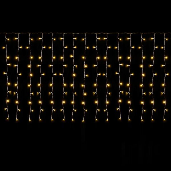 SALCAR 6m x 1m Eisregen LED Lichtervorhang Außen Innen, 300er LED
