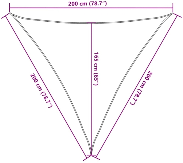 vidaXL Sonnensegel Terrakotta 2x2x2 m 100% Polyester Oxford 42002279 Bild 8