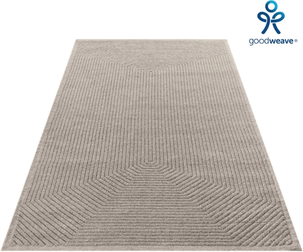 my home Wollteppich Sola, Wolle, Hoch-Tief-Struktur, maschinell gewebt, rechteckig, Höhe: 12 mm, einfarbig, Wolle, Teppich, Wohnzimmer, Schlafzimmer, Esszimmer Bild 3