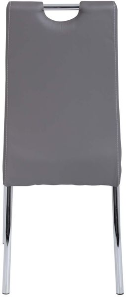4er Set Vierfußstuhl Susi - Kunstleder Grau Bild 5