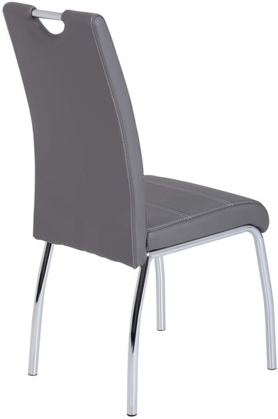 4er Set Vierfußstuhl Susi - Kunstleder Grau Bild 4