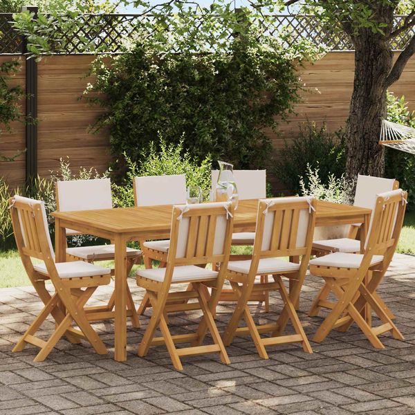 vidaXL Außen Bistro-Stühle mit Kissen 8 pcs Cremeweiß 38 x 46 x 85 cm 3416294