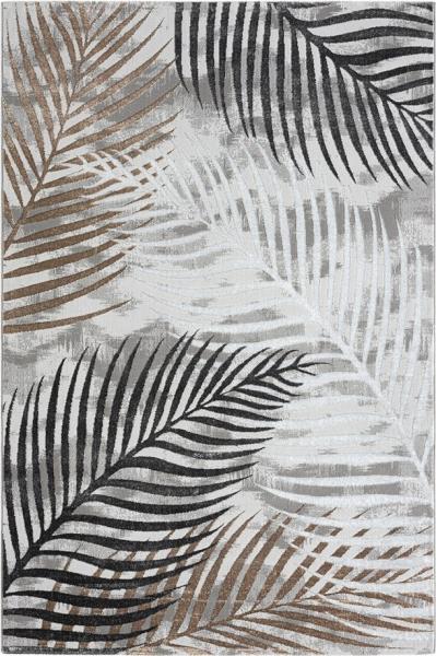 Vimoda Teppich Teppichwohnzimmer Kurzflor Palmen Muster, Rechteckig, Höhe: 10 mm, Balmen Optek, Lurex, modern, Schlafzimmer, glitzer Läufer