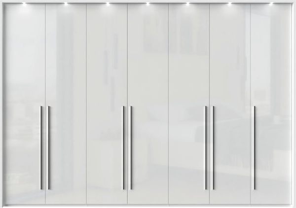 Places of Style Kleiderschrank Piano weiß, UV lackiert, mit Beleuchtung, hochglänzend, Soft-Close Funktion