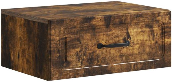 vidaXL Wandmontierter Nachttisch Geräucherte Eiche 49 x 34,5 x 20 cm 899305