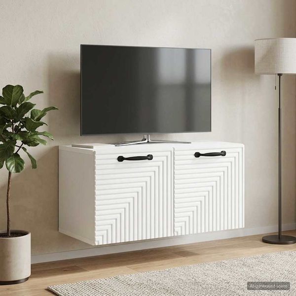 vidaXL Wandmontierter TV-Schrank Weiß 59,5 x 31 x 30 cm Holzwerkstoff 898705