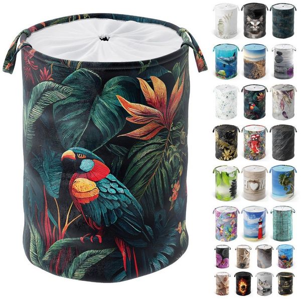 Sanilo Wäschekorb mit Motiv, viele schöne Wäschesammler zur Auswahl, Wäschesack mit Sichtschutz, 60 Liter, faltbar, kräftige Farben