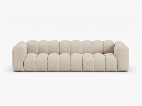 Micadoni Modulares Sofa Lupine 4-Sitzer Boucle Baloo Beige