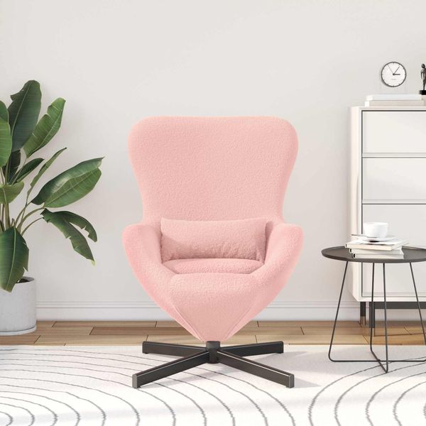 vidaXL Eiersessel Rosa 63 x 73 x 90 cm Stoff 42002770